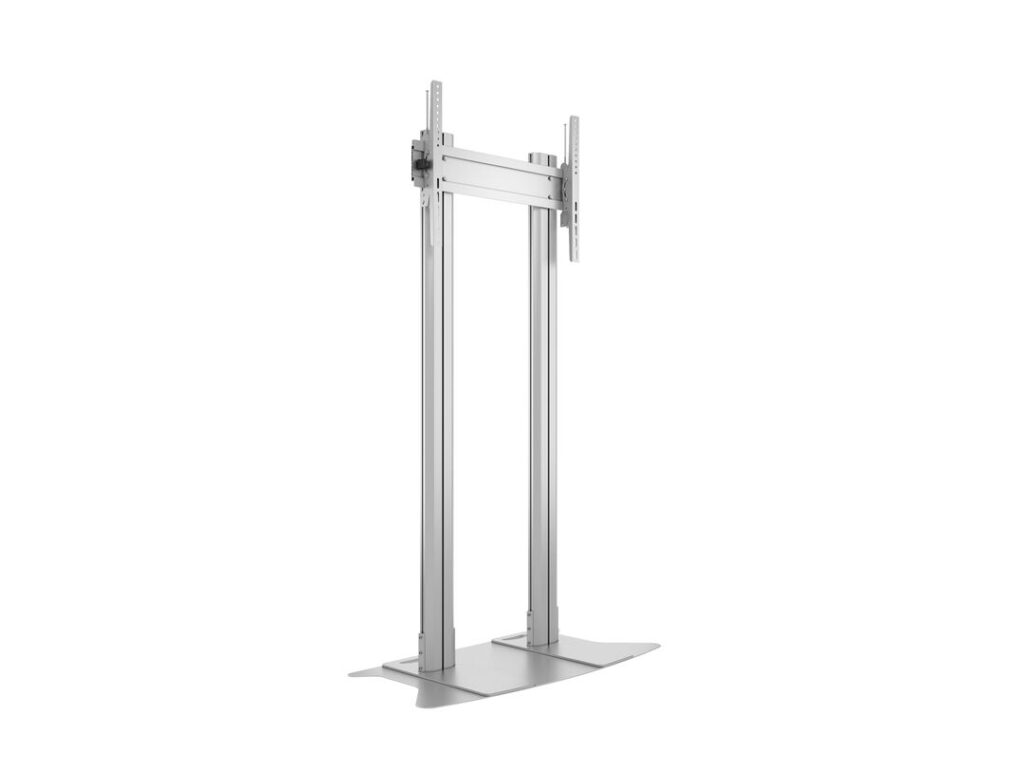M PUBLIC DISPLAY STAND 210 DUAL PILLAR FLOORBASE SILVER