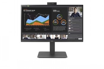 LG DESKTOP MONITOR, 27", FHD, WEBCAM, SPEAKER, HAS/PIVOT, USB-C, RJ-45