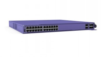 EXTREME NETWORKS 5520 24 10/100/1000BASET FDX/HDX MACSEC CAPABLE PORTS, 2 STACKING/QSFP28 PORTS, 1 UNPOPULATED VIM SLOT, 2 UNPOPULATED MODULAR FAN SLOTS, 2 UNPOPULATED MODULAR PSU SLOTS