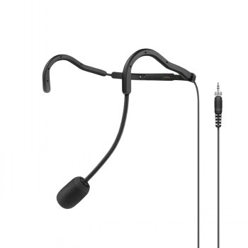SENNHEISER HT 747 BLACK SWEAT-RESISTANT FITNESS HEADSET (SUPERCARDIOID), INCLUDES (1) HT 747 WINDSCREEN, BLACK