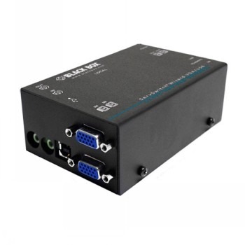 BLACK BOX WIZARD KVM EXTENDER - DUAL VGA, USB 2.0, AUDIO, SINGLE-ACCESS, CATX
