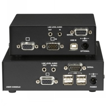 BLACK BOX SERVSWITCH CATX USB KVM EXTENDER - SINGLE-HEAD VGA, WITH SERIAL AND AUDIO
