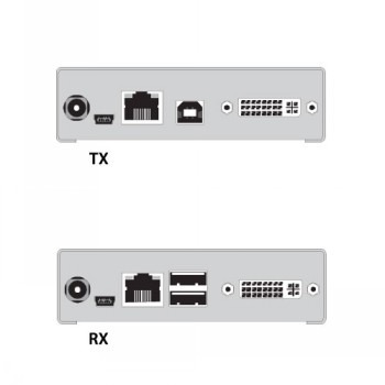 BLACK BOX DKM COMPACT KVM EXTENDER - DVI-D, USB HID, SINGLE-ACCESS, CATX