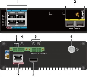 HUAWEI AR550C-4GE,2*SFP WAN 2.5GE,4*GE LAN,1*DO,1*DI,1*USB2.0,2*POWER 9.6-60V