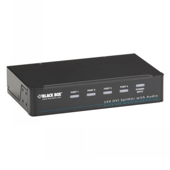 BLACK BOX  DVI-D SPLITTER WITH AUDIO AND HDCP - 1X4