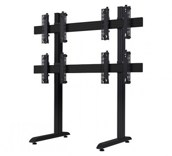 B-TECH AV SYSTEM X - 2 X 2 UNIVERSAL FREESTANDING VIDEOWALL MOUNTING SYSTEM WITH MICRO-ADJUSTMENT FOR 46-60" SCREENS