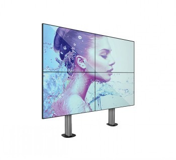 B-TECH AV SYSTEM X - 2 X 2 UNIVERSAL BOLT DOWN VIDEOWALL MOUNTING SYSTEM WITH MICRO-ADJUSTMENT FOR 46-60" SCREENS