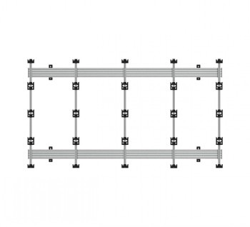 B-TECH AV WALL MOUNT FOR INFILED WP SERIES 4X4 DVLED VIDEOWALLS