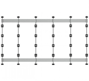 B-TECH AV WALL MOUNT FOR INFILED WP SERIES 5X5 DVLED VIDEOWALLS