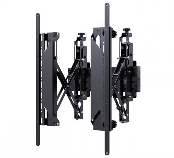 B-TECH AV SYSTEM X - POP-OUT ULTRA STRETCH SIGNAGE MOUNT WITH MICRO-ADJUSTMENT FOR LG86BH5C PORTRAIT (VESA 600 X 200)