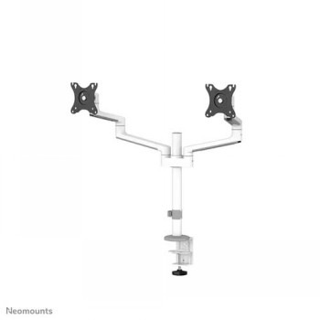 NEOMOUNTS NEXT LITE FLAT SCREEN DESK MOUNT (CLAMP/GROMMET) 2 SCREENS WHITE