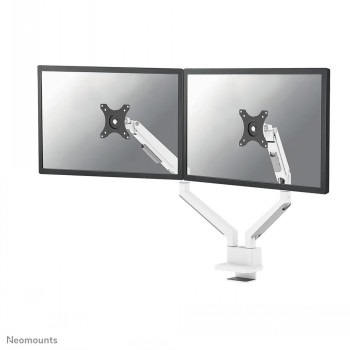 NEOMOUNTS NEXT SLIM DESK MOUNT, DOUBLE DISPLAY (TOPFIX CLAMP/GROMMET) 2 SCREENS WHITE