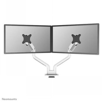 NEOMOUNTS NEXT ONE DESK MOUNT, DOUBLE DISPLAY (TOPFIX CLAMP/GROMMET) 2 SCREENS WHITE