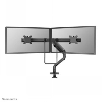 NEOMOUNTS NEXT ONE DESK MOUNT, DOUBLE DISPLAY CROSSBAR (TOPFIX CLAMP/GROMMET) 2 SCREENS BLACK