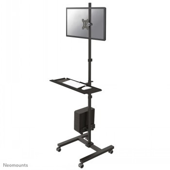 NEOMOUNTS MOBILE WORKPLACE FLOOR STAND (MONITOR, KEYBOARD/MOUSE & PC) 1 SCREEN BLACK