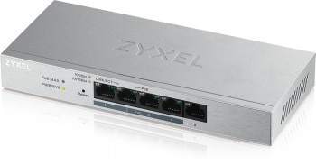 ZYXEL GS1200-5HP, 5 PORT GIGABIT POE+ WEBMANAGED DESKTOP SWITCH, 4X POE, 60 WATT (5Y WARRANTY)