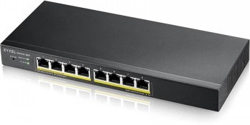 ZYXEL GS1915-8EP, 8-PORT GBE POE SMART HYBRID MODE SWITCH, STANDALONE OR NEBULAFLEX CLOUD, 60 WATT 802.3AT, DESKTOP, FANLESS (5Y WARRANTY)