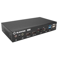 BLACK BOX  KVM SWITCH DUAL MONITOR - UHD 4K 60, DUAL-HEAD, HDMI, USB 3.2 GEN 1, USB TYPE C, AUDIO, 2-PORT