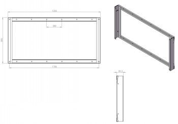 LH-GROUP SEINÄTELINE ULOS 55" SAMSUNG/LG OH55F/55XE