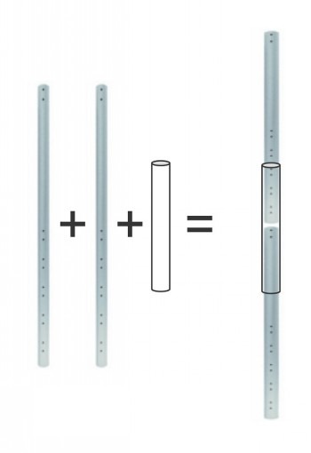NEOMOUNTS CONNECTOR KIT FOR FPMA-CP- EXTENSION POLE SERIES SILVER