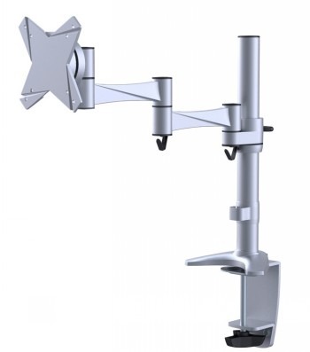 NEOMOUNTS FLAT SCREEN DESK MOUNT (CLAMP/GROMMET) 1 SCREEN SILVER