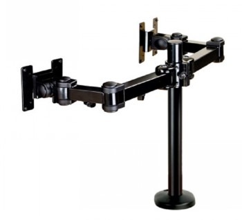 NEOMOUNTS FLAT SCREEN DESK MOUNT (GROMMET) 2 SCREENS BLACK