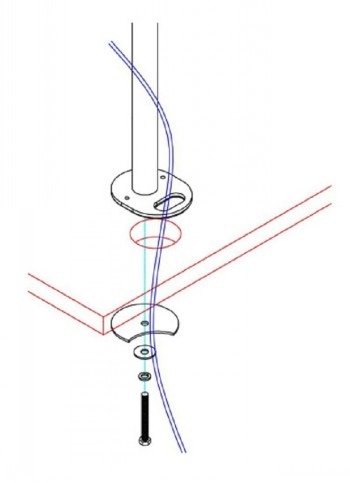 NEOMOUNTS GROMMET AND POLE (40 CM) FPMA-D960 & FPMA-D960D BLACK