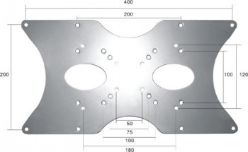 NEOMOUNTS VESA CONVERSION PLATE - VESA 75/100 - 200X100, 200X200, 400X200 1 SCREEN SILVER