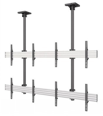 NEOMOUNTS FLAT SCREEN CEILING MOUNT - 2X2 (2 X HORIZONTAL/2 X VERTICAL) 4 SCREENS BLACK