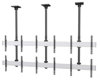 NEOMOUNTS FLAT SCREEN CEILING MOUNT - 3X2 (3 X HORIZONTAL/2 X VERTICAL) - BOX 1/2 6 SCREENS BLACK