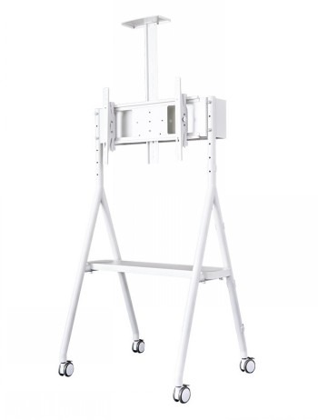NEOMOUNTS MOBILE FLAT SCREEN FLOOR STAND (HEIGHT: 110 - 144 CM) 1 SCREEN WHITE