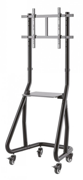 NEOMOUNTS BY NEWSTAR MOBILE FLAT SCREEN FLOOR STAND (STAND+TROLLEY) (HEIGHT: 152-169 CM) 37-85" BLACK