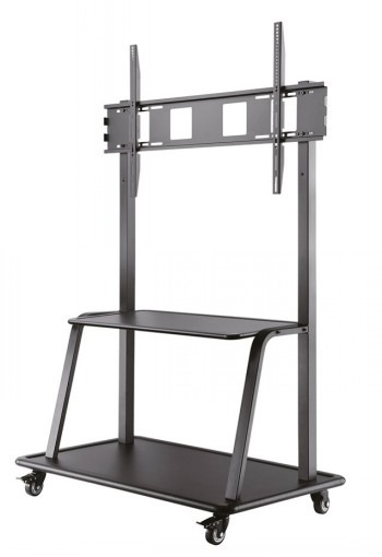 NEOMOUNTS MOBILE FLAT SCREEN FLOOR STAND (STAND+TROLLEY) (HEIGHT: 137-162 CM) BOX 1/2 1 SCREEN BLACK