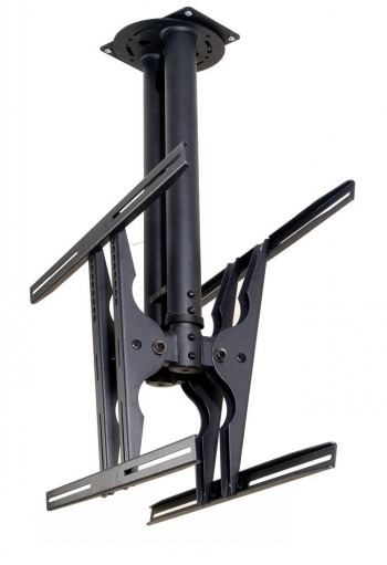 NEOMOUNTS FLAT SCREEN CEILING MOUNT (HEIGHT: 64-104 CM) 2 SCREENS BLACK