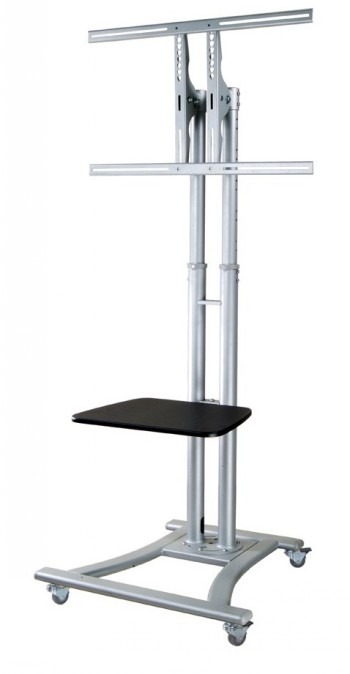 NEOMOUNTS MOBILE FLAT SCREEN FLOOR STAND (HEIGHT: 110-180 CM) 1 SCREEN SILVER