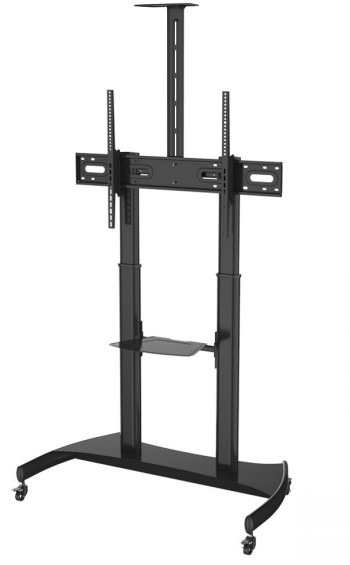 NEOMOUNTS MOBILE FLAT SCREEN FLOOR STAND (HEIGHT: 128-160 CM) 1 SCREEN BLACK