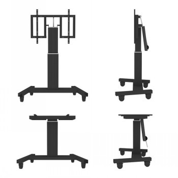 NEOMOUNTS MOTORISED MOBILE FLOOR STAND (90° TILT) - VESA 200X200 UP TO 800X600 1 SCREEN BLACK