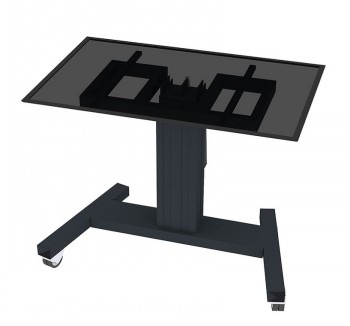 NEOMOUNTS MOTORISED MOBILE FLOOR STAND (90° TILT) - VESA 200X200 UP TO 800X600 1 SCREEN BLACK