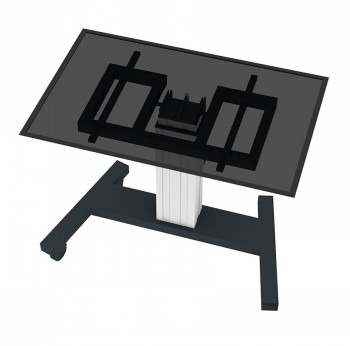 NEOMOUNTS MOTORISED MOBILE FLOOR STAND (90° TILT) - VESA 200X200 UP TO 800X600 1 SCREEN SILVER