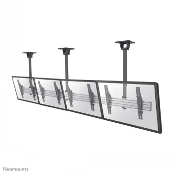 NEOMOUNTS BY NEWSTAR PRO FLAT SCREEN MENU BOARD CEILING MOUNT - (4 X HORIZONTAL) 32-55" BLACK/SILVER