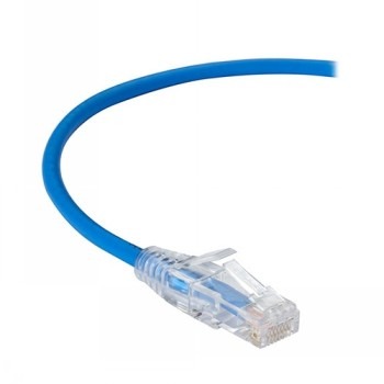 BLACK BOX SLIM-NET CAT6 250-MHZ STRANDED ETHERNET PATCH CABLE - UNSHIELDED (UTP), CM PVC, SNAGLESS BOOT, BLUE, 7-FT. (2.1-M)