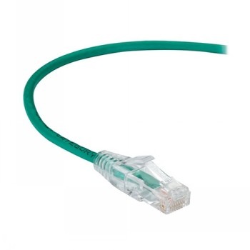 BLACK BOX SLIM-NET CAT6A 500-MHZ STRANDED ETHERNET PATCH CABLE - UNSHIELDED (UTP), CM PVC, SNAGLESS BOOT, GREEN, 10-FT. (3.0-M)