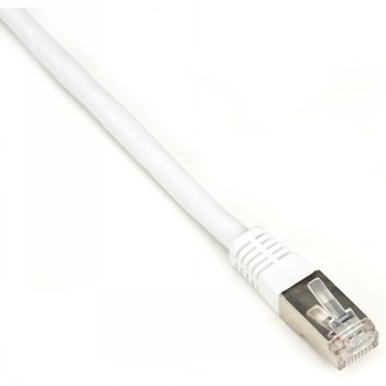 BLACK BOX  CAT6 250-MHZ STRANDED ETHERNET PATCH CABLE - SHIELDED (S/FTP), CM PVC, MOLDED SLIMLINE BOOT, WHITE, 3-FT. (0.9-M)