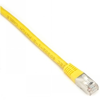 BLACK BOX  CAT6 250-MHZ STRANDED ETHERNET PATCH CABLE - SHIELDED (S/FTP), CM PVC, MOLDED SLIMLINE BOOT, YELLOW, 15-FT. (4.6-M)