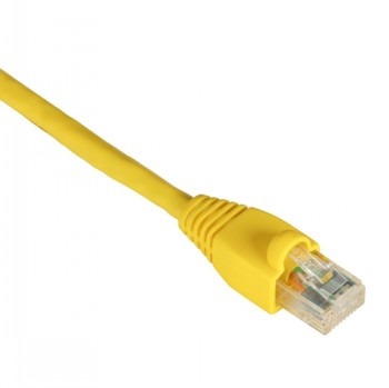 BLACK BOX GIGATRUE® CAT6 550-MHZ SNAGLESS STRANDED ETHERNET PATCH CABLE - UNSHIELDED (UTP), CM PVC (RJ45 M/M), YELLOW, 15-FT. (4.6-M)