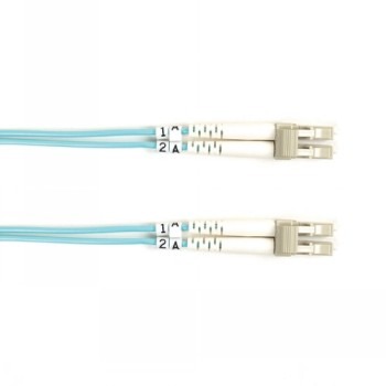 BLACK BOX CONNECT OM3 50/125 MULTIMODE FIBER OPTIC PATCH CABLE - LSZH, LC-LC, AQUA, 10-M (32.8-FT.)