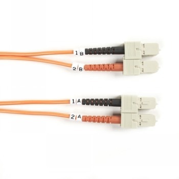 BLACK BOX CONNECT OM2 50/125 MULTIMODE FIBER OPTIC PATCH CABLE - LSZH, SC-SC, ORANGE, 1-M (3.2-FT.)