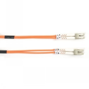 BLACK BOX CONNECT OM1 62.5/125 MULTIMODE FIBER OPTIC PATCH CABLE - LSZH, LC-LC, ORANGE, 1-M (3.2-FT.)