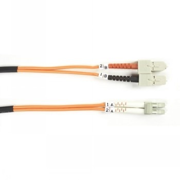 BLACK BOX CONNECT OM1 62.5/125 MULTIMODE FIBER OPTIC PATCH CABLE - LSZH, SC-LC, ORANGE, 10-M (32.8-FT.)