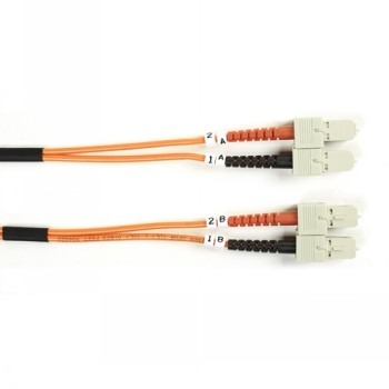 BLACK BOX CONNECT OM1 62.5/125 MULTIMODE FIBER OPTIC PATCH CABLE - LSZH, SC-SC, ORANGE, 1-M (3.2-FT.)